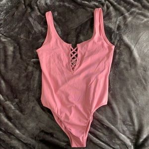 Pink body suit - Medium